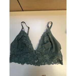 Aerie Wildflower Lace Padded Bralette woman sz Large- NWOT